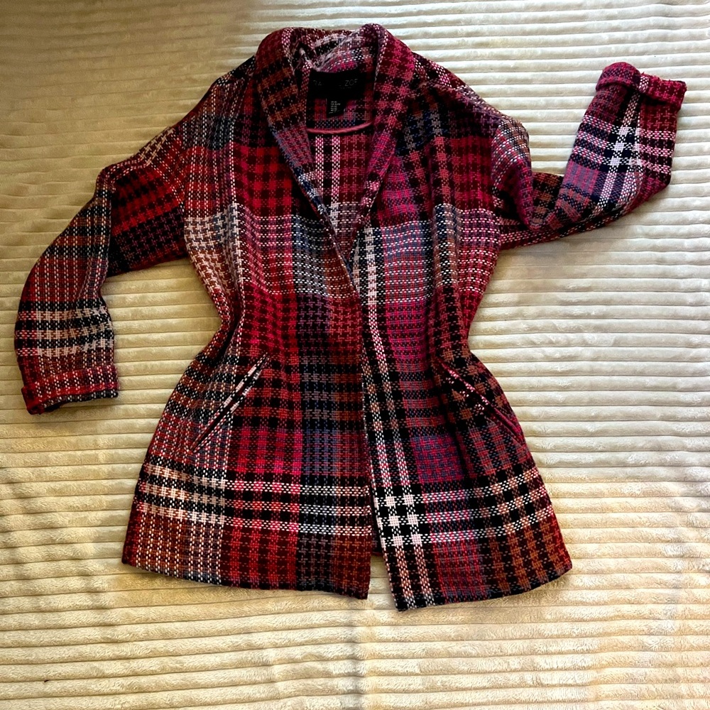 Plaid tweed jacket